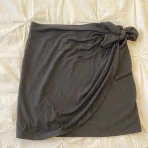 Black wrap skirt